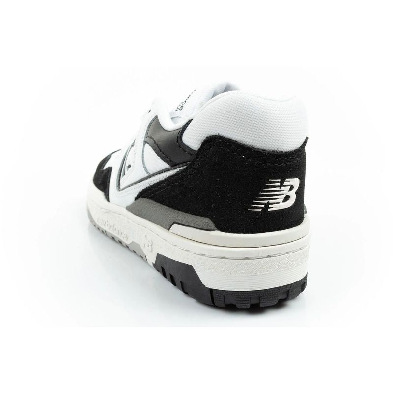New Balance 550 youth sports sneakers leather fashionable black white fekete utcai cipő