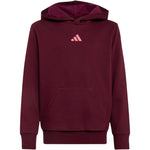 Adidas Essentials Hoodie for kids, bordó gyerek kapucnis pulóver KT3380