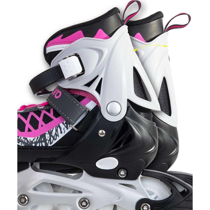 Enero Pro Led Roller Skates 4in1 38-41 Pink-Gray szürke skates, roller skates