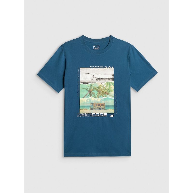 4F Men's regular printed T-shirt póló 4FRSS26TTSHM4304-46S