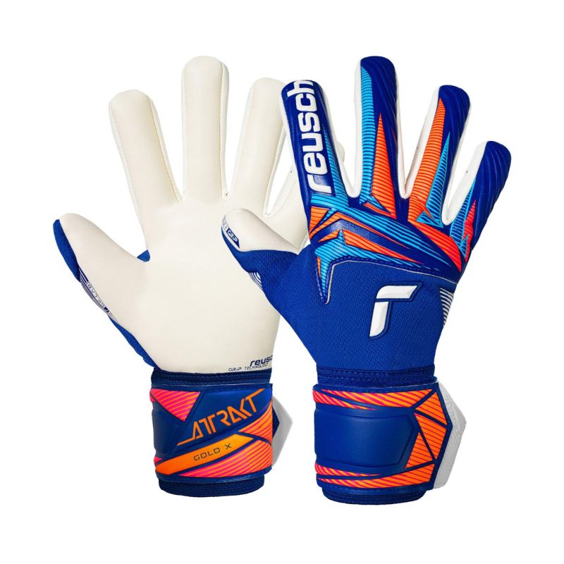 Reusch Attrakt Gold X NC Goalkeeper Gloves Blue 5670955 arany kesztyű 56709554126