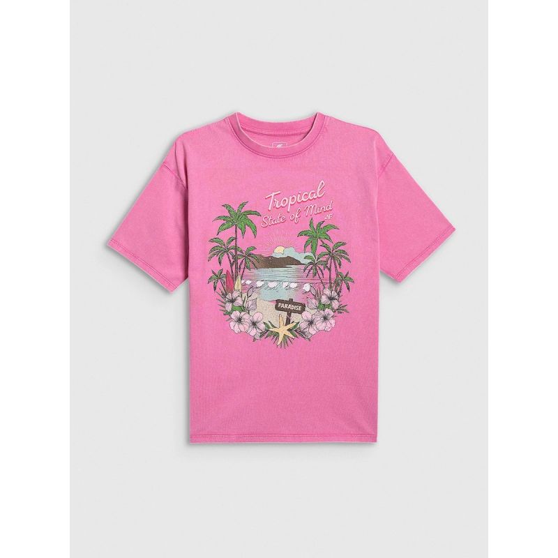 4F Girls' cotton T-shirt 158/164 ruházat 4FJRSS26TTSHF3981-54S