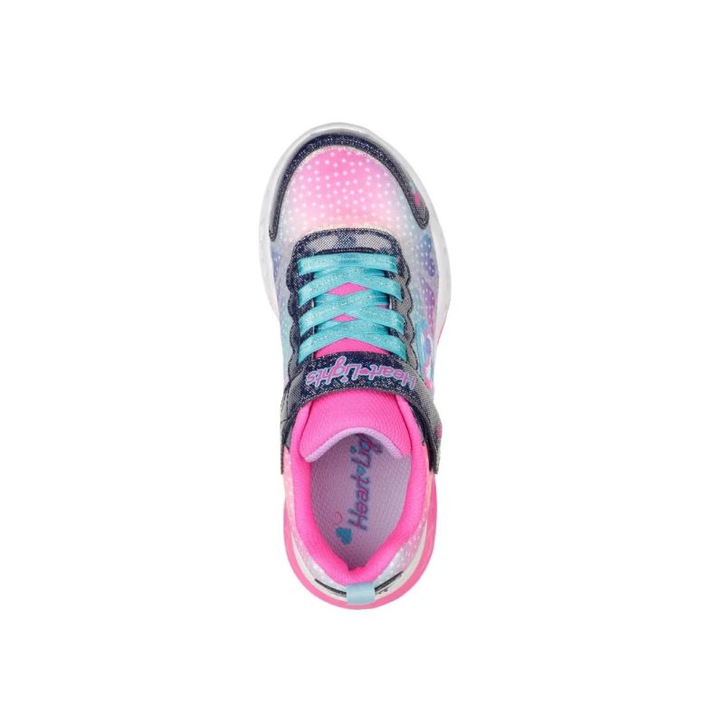 Skechers S-Lights Flutter Heart Lights - Simply Love 302315L-NVMT Navy/Multi sötétkék utcai cipő