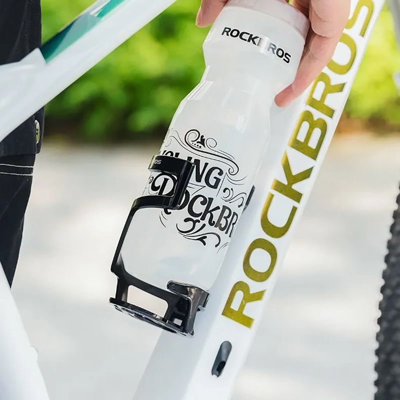Rockbros 31210012001 bicycle bottle holder - black czarny water bottles, training equipment