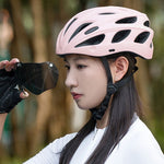 Rockbros Bike Helmet with Visor, Detachable UV Goggles, Detachable Visor, Unisex - Pink rózsaszín kiegészítő 304004-189135