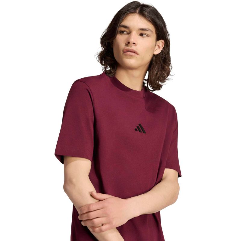 Adidas Men's Essentials Small Logo Single Jersey bordó mez KF2403