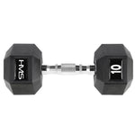 HMS HEX PRO 10 KG dumbbell fekete edzőfelszerelés 17-66-114