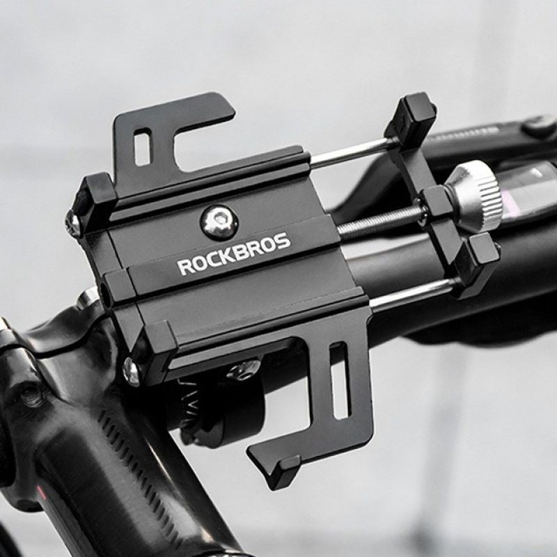Rockbros 699-BK Aluminium Alloy Bicycle Phone Holder – Black fekete telefontartó Rockbros-699-BK