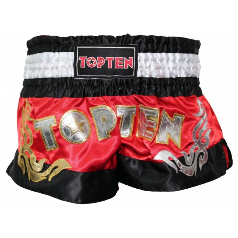 TOP TEN Kickboxing "TOP TEN" czerwony+l short