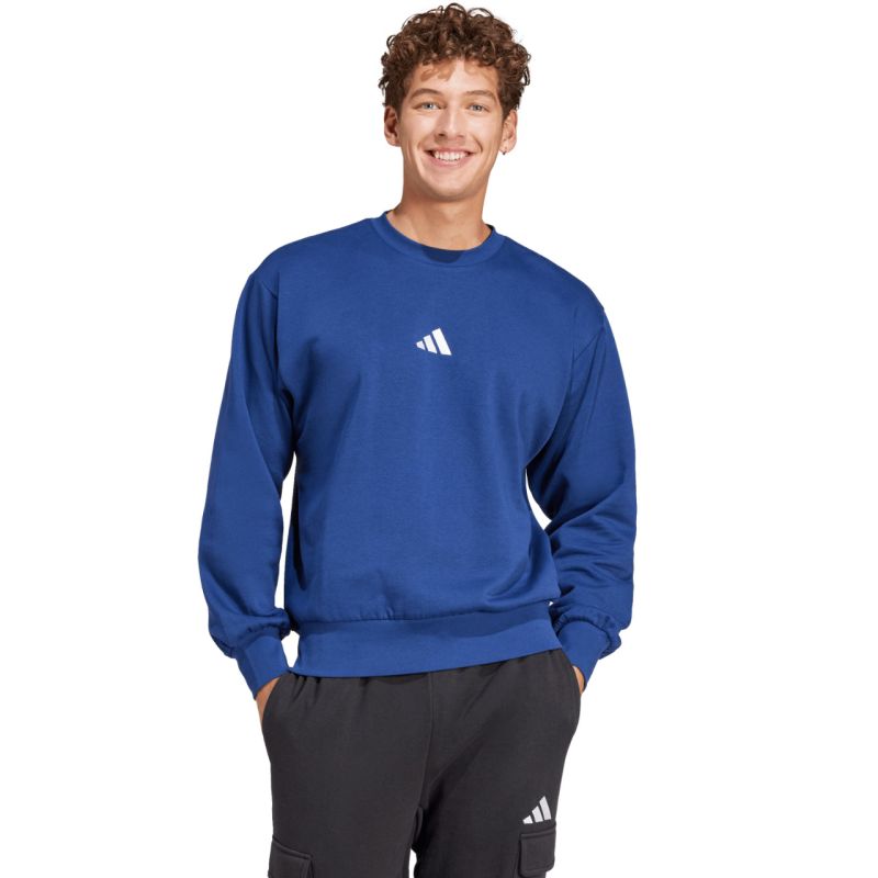 Adidas Men's Essentials Feelcozy sweatshirt blue 2xs pulóver JE3792