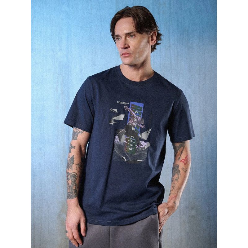 4F Men's regular printed T-shirt póló 4FRSS26TTSHM3659-31S