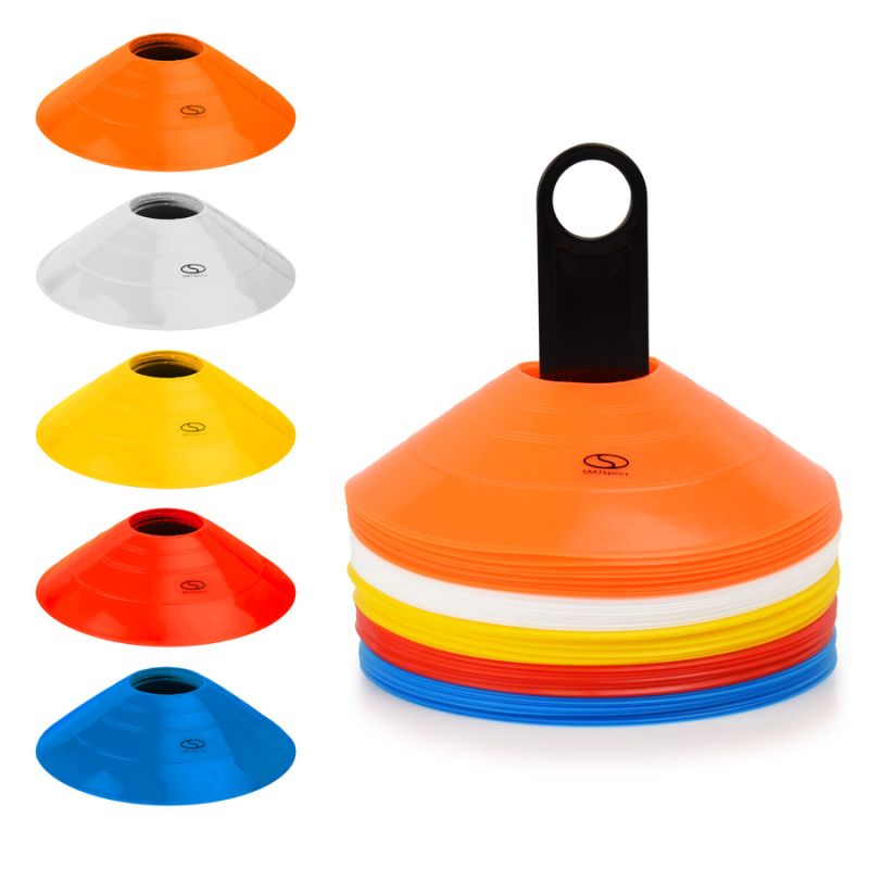 Conical plate cones 50 pcs + stand / TT50-19MULTI edzéssegítő