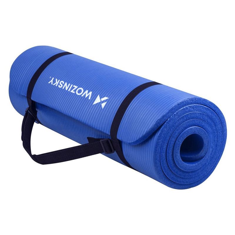 Wozinsky exercise mat 181 x 63 x 0.9 cm thick gymnastic yoga mat blue niebieski jóga matrac 5907769300417-63708