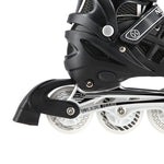 Nils Extreme NH10905 4in1 inline skates with replaceable hockey blade, black LED, size M (35-38) fekete sípcsontvédő