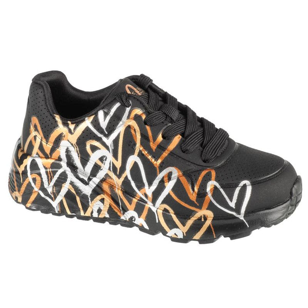 Skechers JGoldCrown: Uno Lite - Metallic 314067L-BKGD Black 28 General