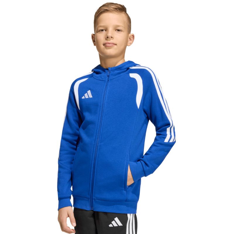 adidas Tiro 26 League Sweat Full Zip Hoodie for Kids Blue KF9102 104cm kapucnis pulóver