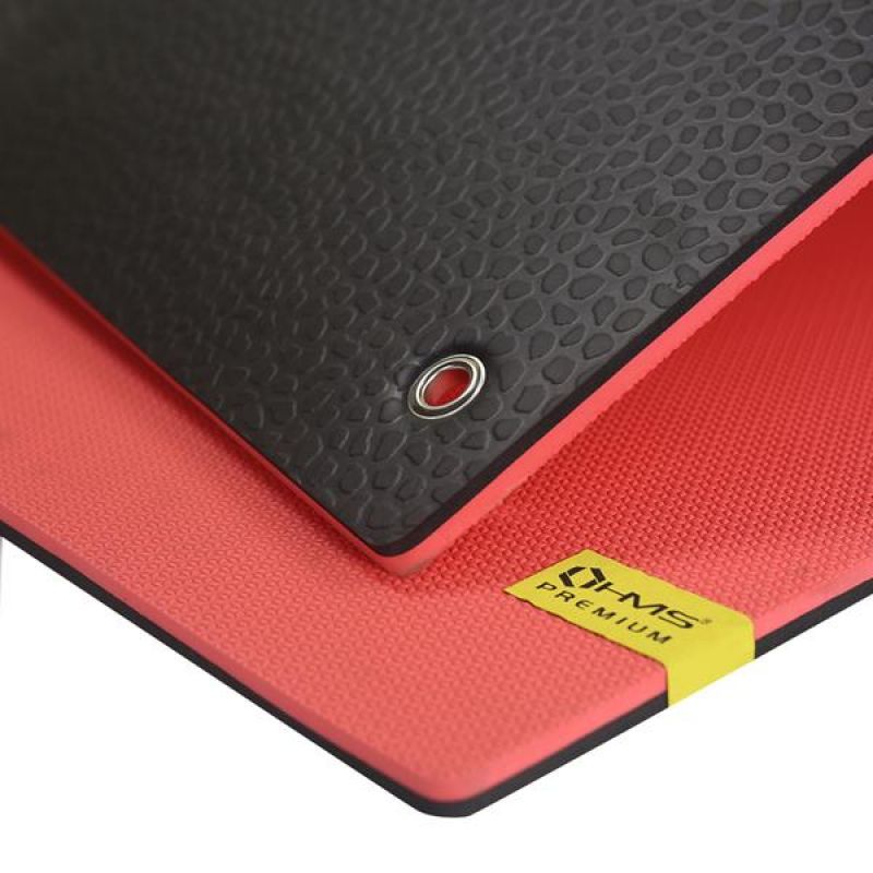 HMS Premium MFK03 Red-Black Club Fitness Mat with Holes piros póló 17-44-278