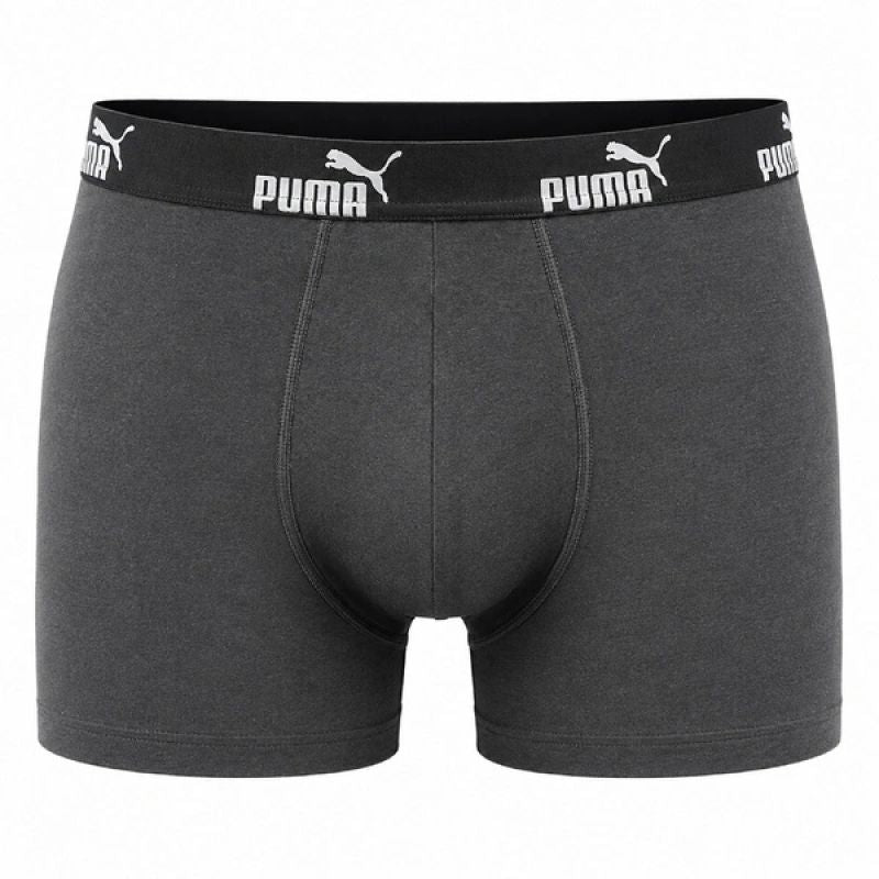 Puma Men's Boxershorts 6-Pack Black Green Boxer Briefs szürke fehérnemű 7012182544733