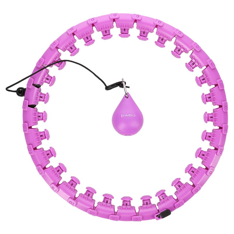 HMS Plus size hula hoop HHW12 with studs and weight purple lila edzőfelszerelés 17-44-525