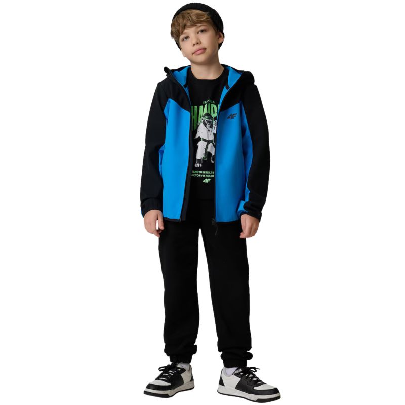 Boy's softshell jacket 4F M477 4FJWSS26TSOFM477 33S kék jackets