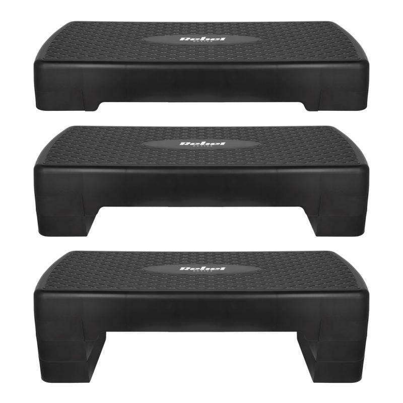 Rebel Active Step for Aerobics and Fitness, 3 Steps, 68 cm, Black fekete táska RBA-3227-BK