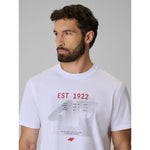 4F Men's regular printed T-shirt póló 4FRSS26TTSHM4039-10S
