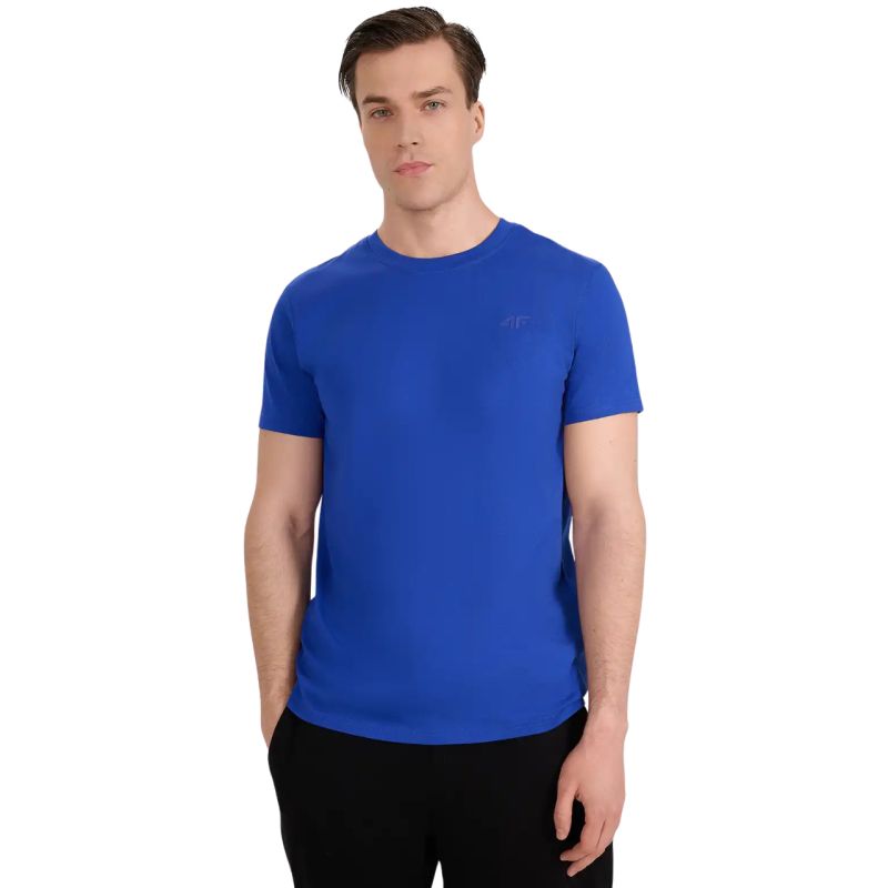 4f Men's T-shirt M2441 cobalt 4FWAW25TTSHM2441 36S Ruházat