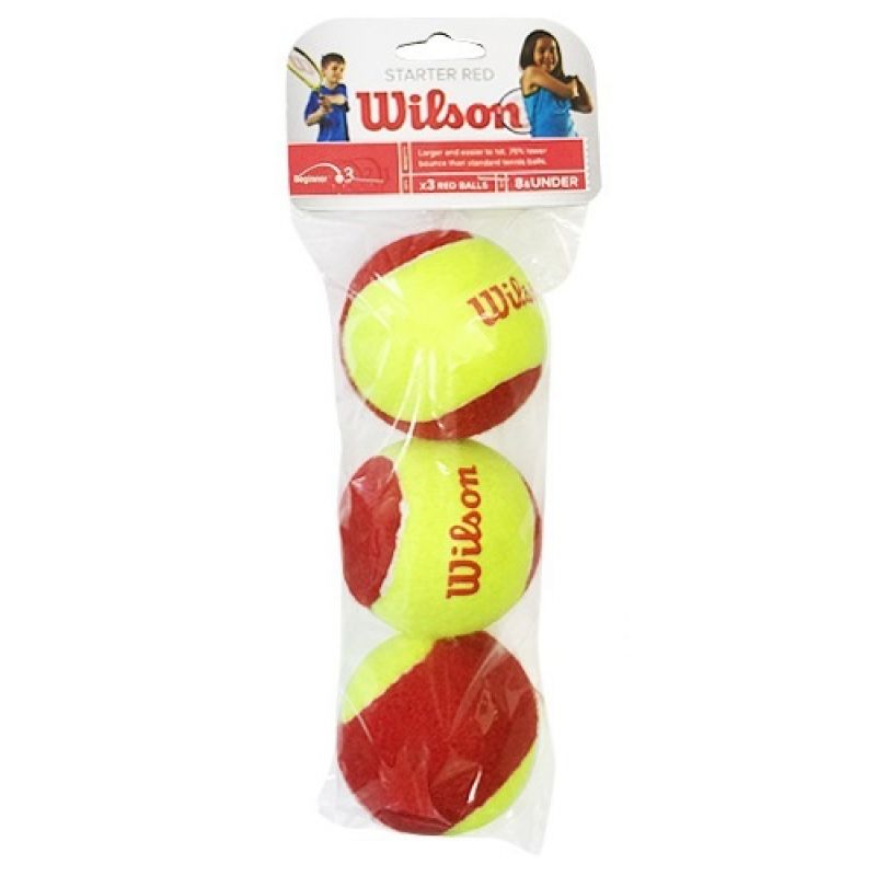 Wilson Starter Red Junior Tennis Balls 3 pcs sárga teniszlabda