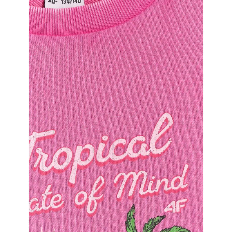 4F Girls' loose sweatshirt without hood 158/164 kapucnis pulóver 4FJRSS26TSWSF2970-54S