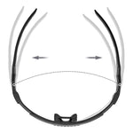 Rockbros Photochromic Cycling Glasses with UV Protection and Corrective Insert - Black transparent glasses, training equipment