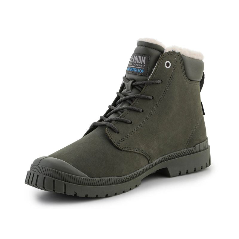 Palladium SP20 Cuff Leather Waterproof WL U 79067-325-M Olive Night shoes Cipő