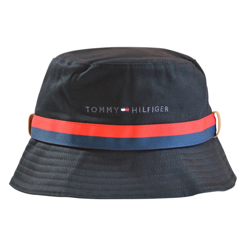 Tommy Hilfiger Established Tape Hat Black - AM0AM08271-0GJ uniwersalny bucket
