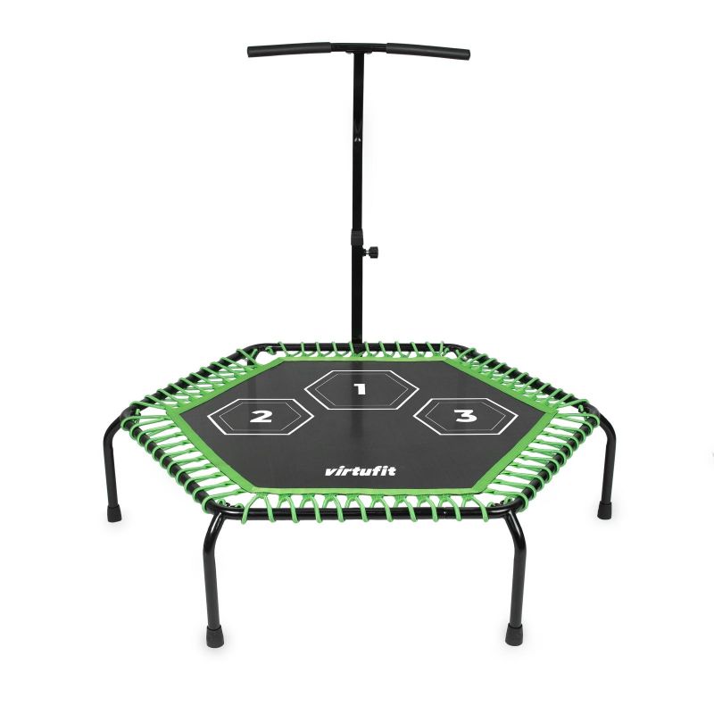 Virtufit Fitness Pro Trampoline With Handle - Black - 127 Cm