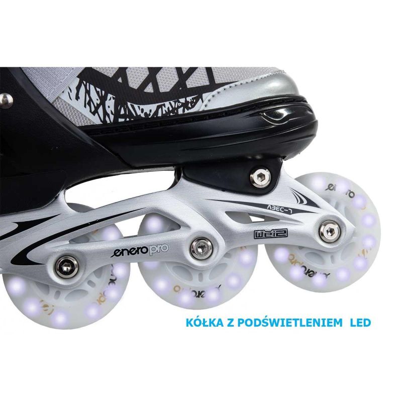 Enero Pro Roller Skates-Roller Skates-Ice Skating 4in1 Led 26-29 Gray szürke skates, roller skates