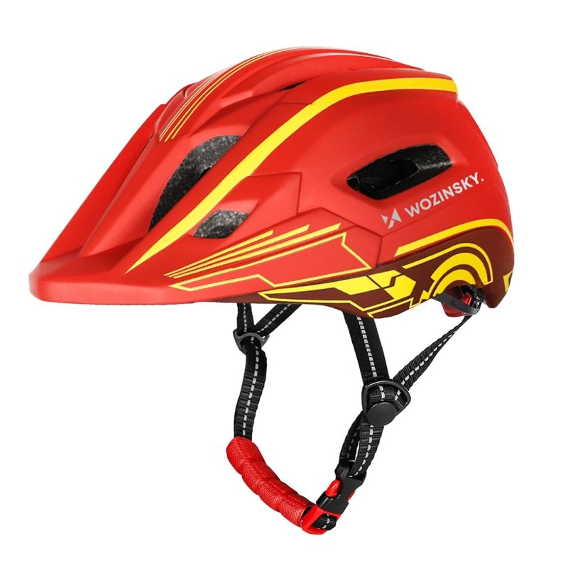 Wozinsky Kids' Full Face Bike Helmet with USB Rear Light S - Red and Yellow czerwony || żółty védőfelszerelés HT-27N-199813