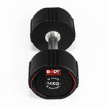 Body Sculpture TPU dumbbell BW 133 14 KG fekete edzőfelszerelés BW13314KG