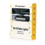 Wozinsky Front (400 lm) and Rear USB-C Bike Light Set - Black fekete készlet 304004-184365