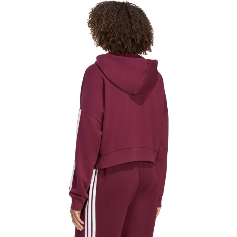 Adidas Women's Essentials 3-Stripes French Terry Quarter-Zip Burgundy Sweatshirt 2xs pulóver KF8316