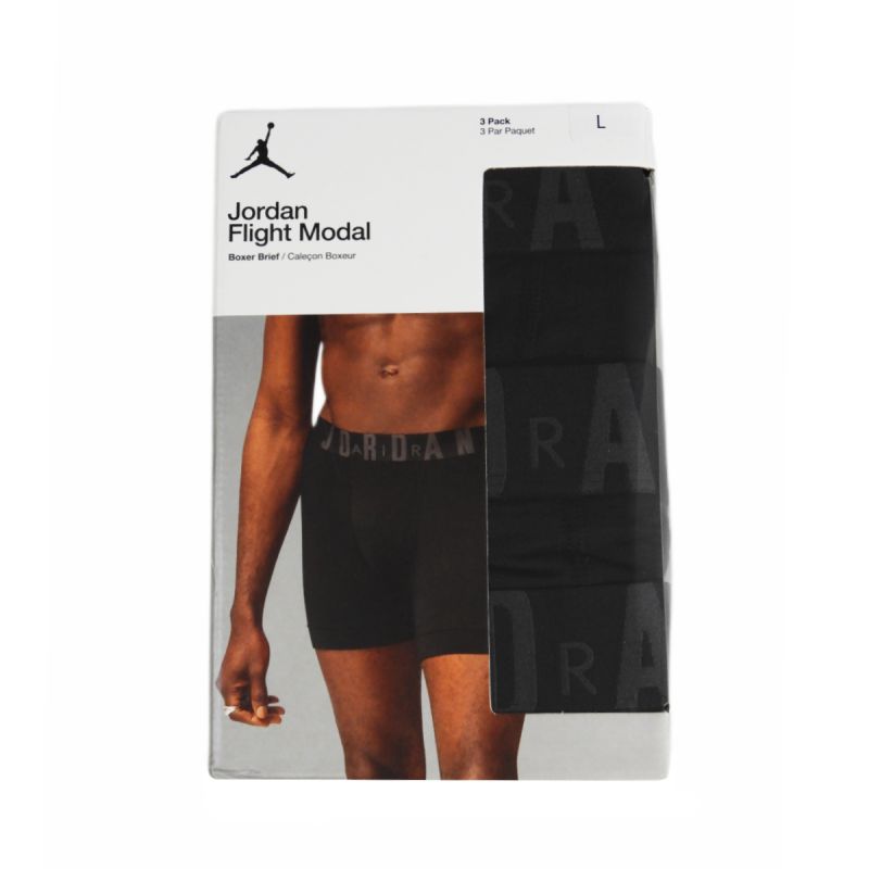 AIR Jordan Flight Men's Modal Boxer Briefs 3-Pack Black - fekete ruházat