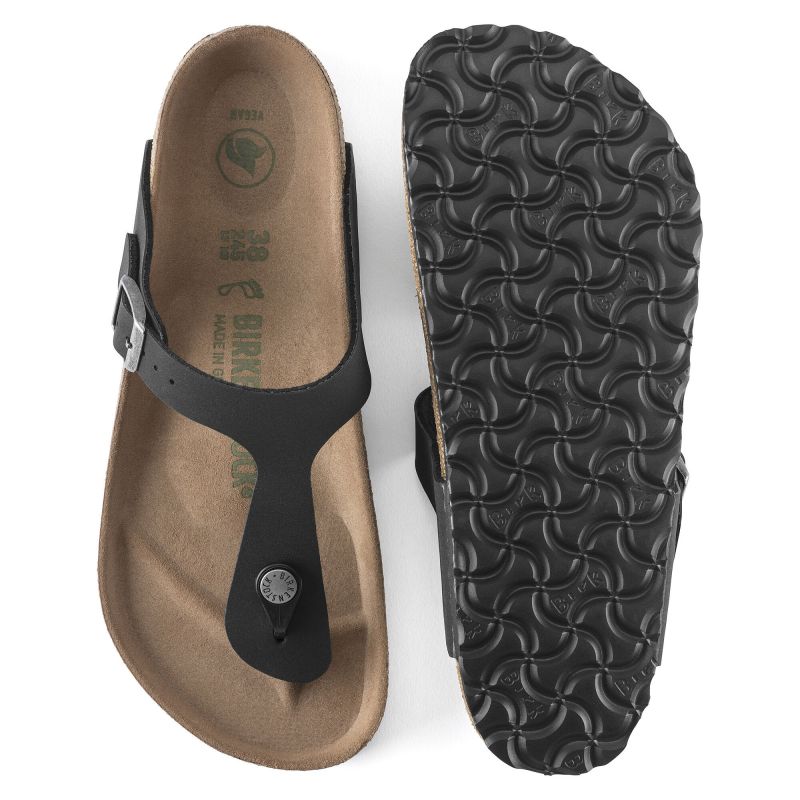 Birkenstock Gizeh Birko-Flor Women's Narrow Black Flip-Flops for Narrow Feet Vegan Black (1020487) general