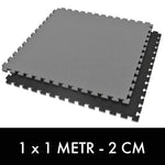 DBX Bushido Exercise Mat with Safety Certificate - Puzzle 1x1m - Black - Gray szürke mats, puzzle, training equipment