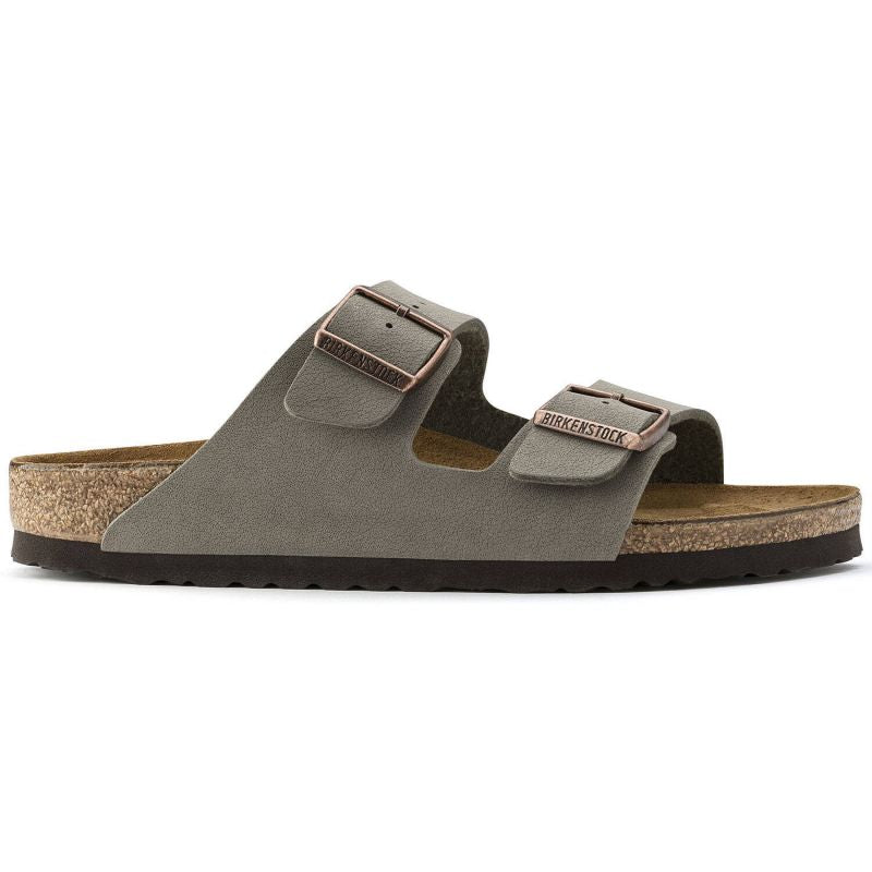 Birkenstock Arizona Birko-Flor Nubuck Stone regular women's/men's flip-flops wide gray (0151211) cipő