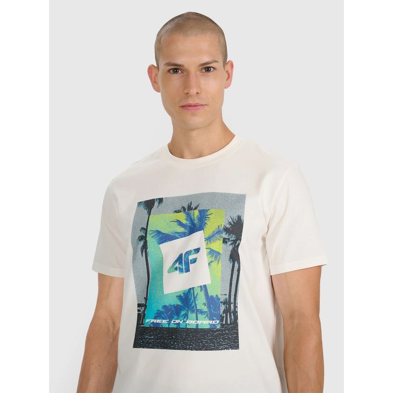 Men's regular printed T-shirt 4F 4FRSS25TTSHM2846-12S póló