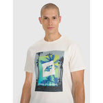 Men's regular printed T-shirt 4F 4FRSS25TTSHM2846-12S póló