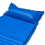 NILS CAMP NC4001 self-inflating mat with pillow, blue - 3.8 cm