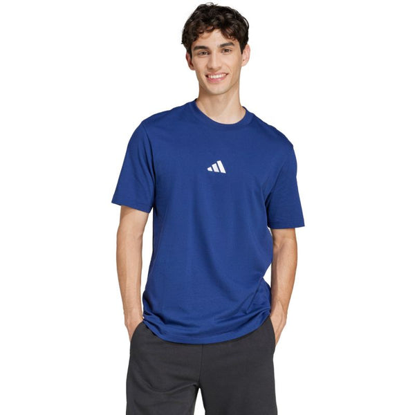 adidas Men's Essentials Small Logo Single Jersey T-shirt blue JF1093 Ruházat