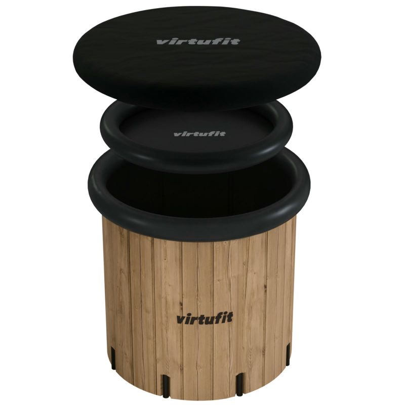 Virtufit Ice Bath Xxl - 375 Liters - Imitation Wood - With Accessories Egyéb