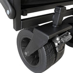 Wozinsky WZP-100 beach, tourist, garden trolley, durable, wide wheels, with safety net up to - black fekete elektronika 304004-197497