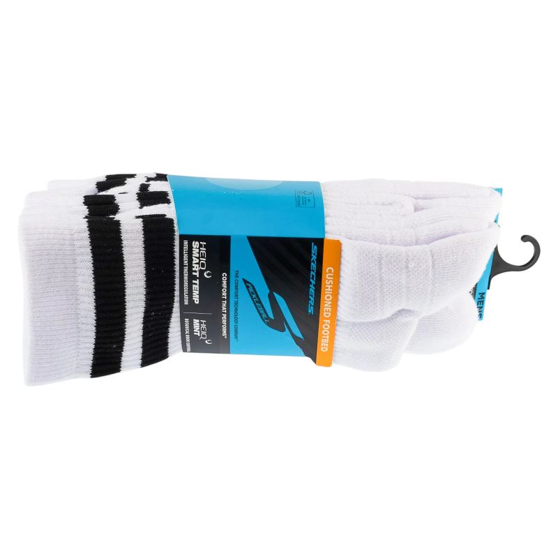 Skechers 3pk Mens PF PBall Crew Socks fehér zokni
