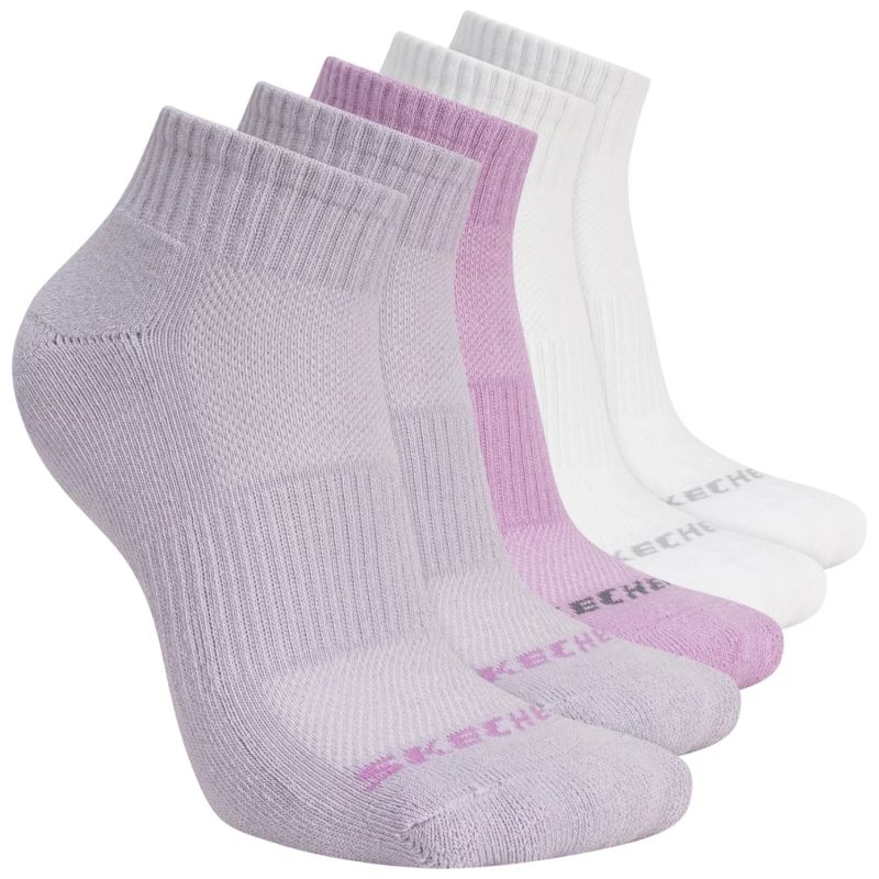 Skechers 5pk Unisex 1/2 Terry Qtr Crew Purple